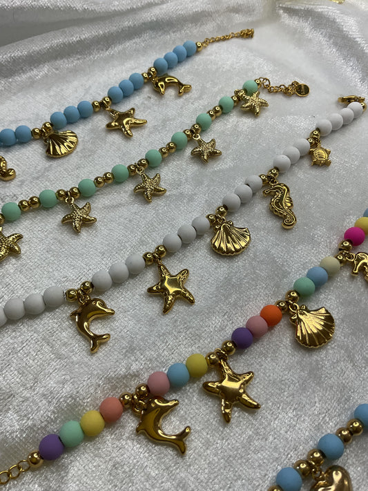Bracciale ciondoli marini
